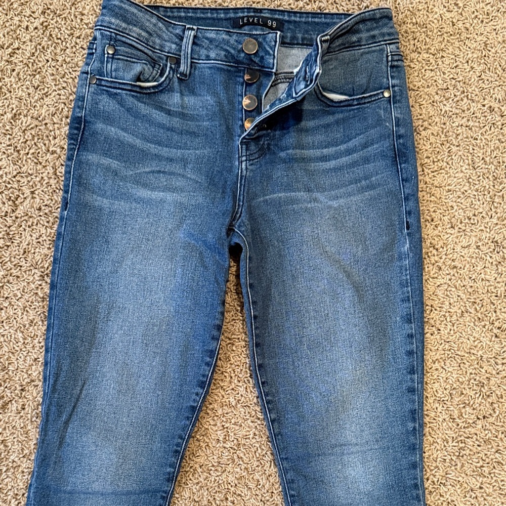 Level 99 Women's Dark Blue Skinny Jeans